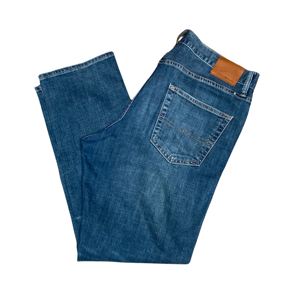 Lucky Brand Mens 410 Athletic Fit Straight Leg Jeans Size 34 x 30 Actual 34 x 29